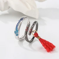 anime grandmaster of demonic cultivation mdzs the untamed cosplay s925 silver adjustable couple ring fashion jewelry ring gifts