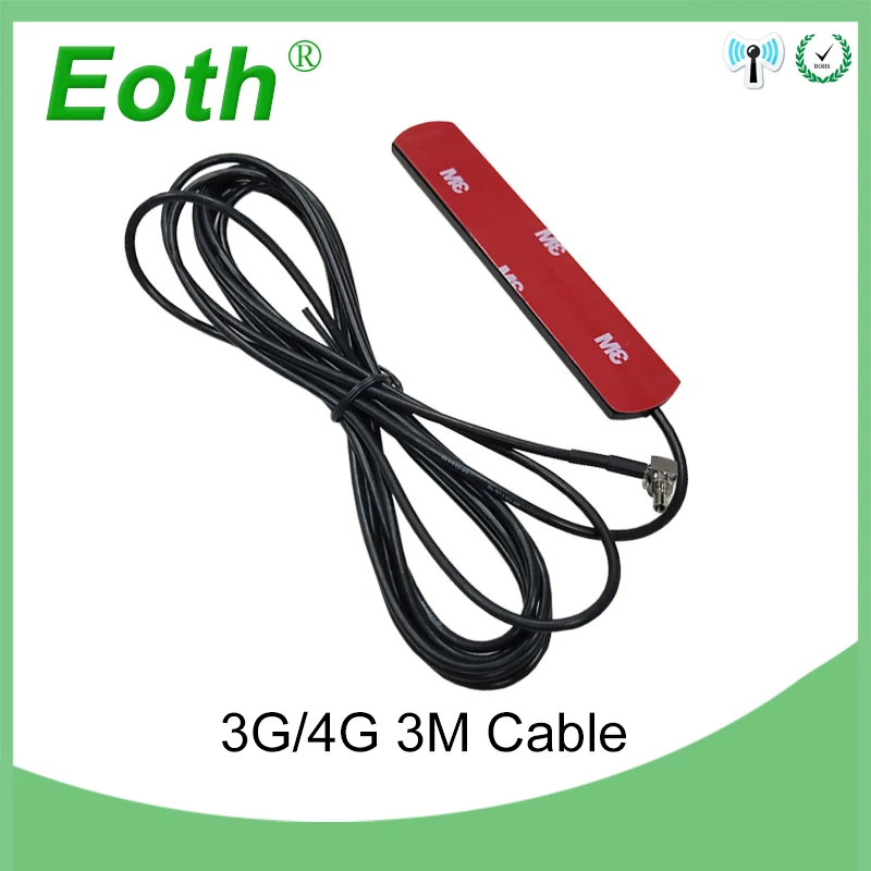 Eoth 5pcs  4G lte antenna 3dbi  CRC9 Connector Plug antenne router 21cm ipex 1 SMA female pigtail Extension Cable