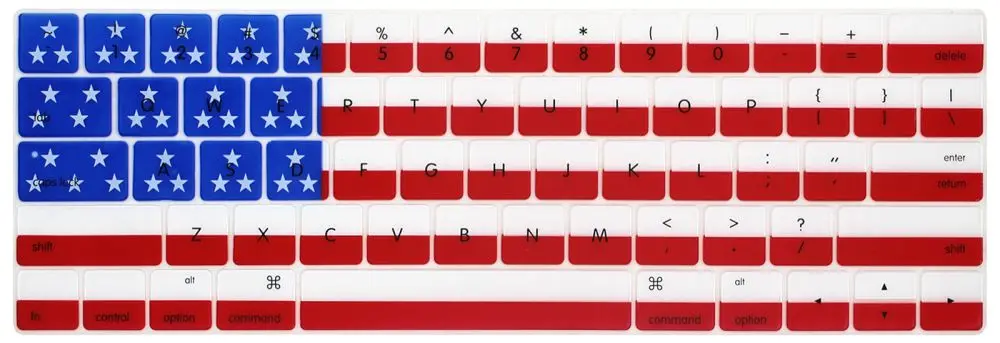 Английская американская Защитная пленка для клавиатуры для Macbook Pro 13,3 A1706 A1989 и 15,4 дюймов A1707 A1990 с сенсорной панелью