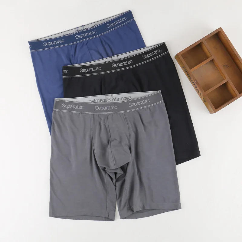 Мужское Мягкое микро модал раздельное нижнее белье сепаратек боксеры с длинными