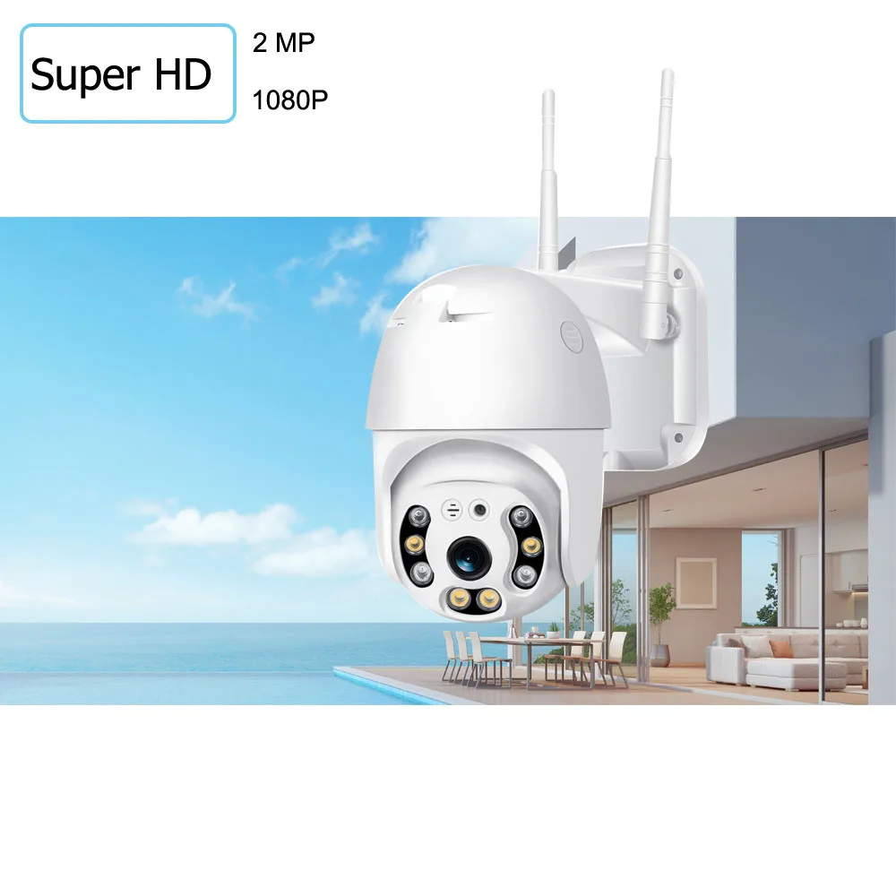 2MP 1080P ip-камера WiFi Беспроводная PTZ скоростная купольная камера видеонаблюдения IR Onvif камера наружного видеонаблюдения Водонепроницаемая двухсторонняя аудио
