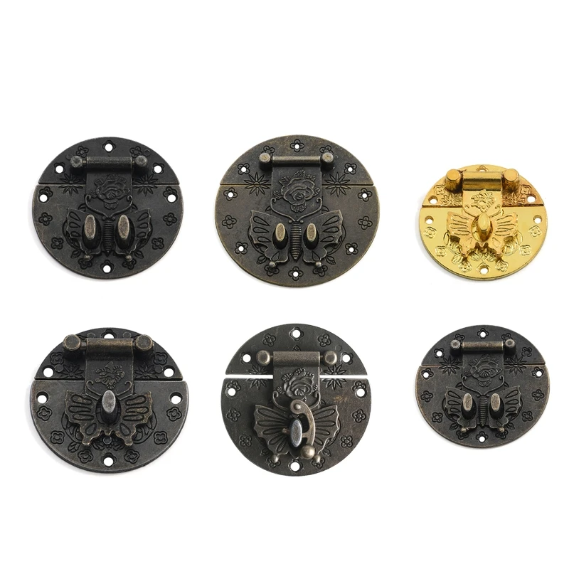 

E7CD коробка из цинкового сплава, защелка, винтажная шкатулка для украшений, декоративная защелка, мини защелка