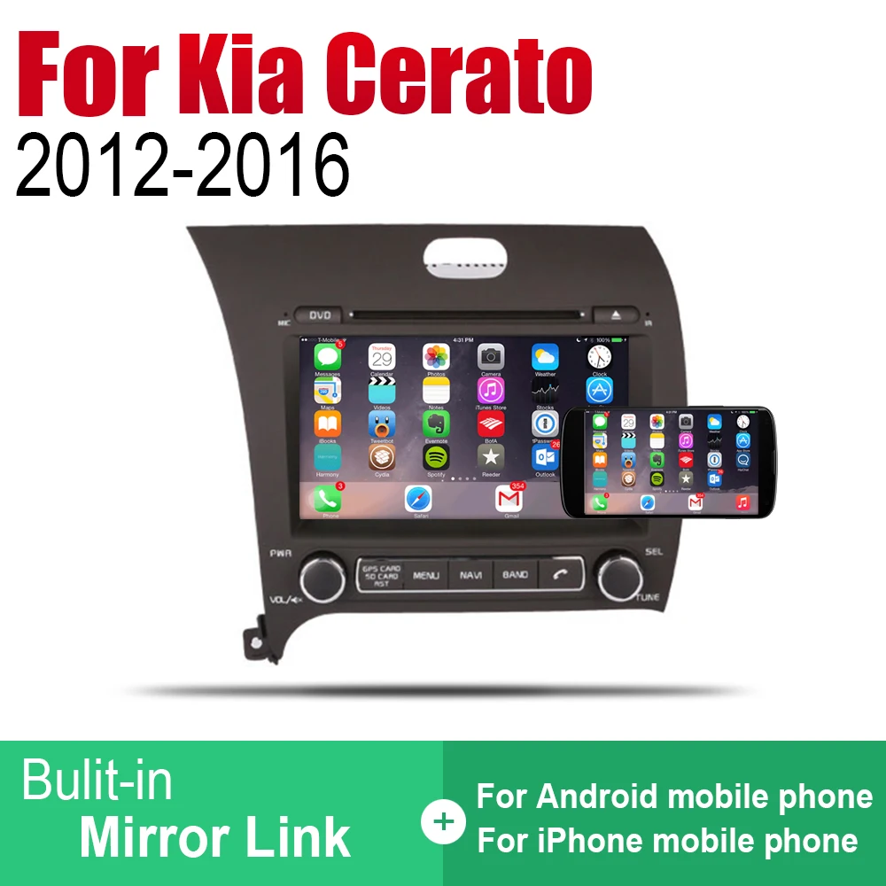 ZaiXi Авто Радио 2 Din Автомобильный dvd плеер на основе Android для кіа Cerato Форте K3 2012 ~ 2016