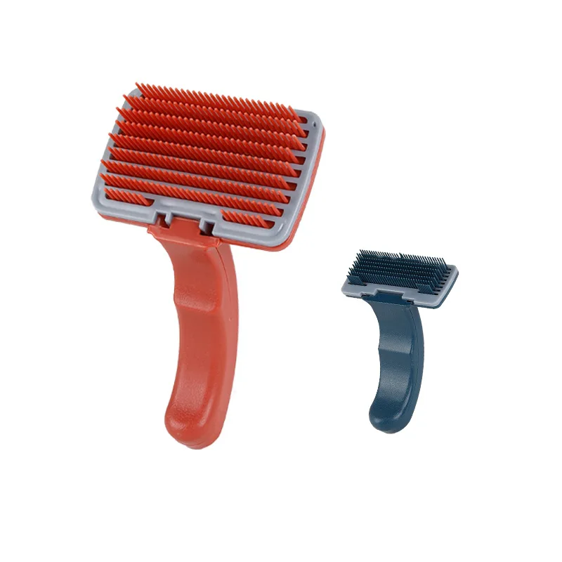 

Amazon small open comb manual brush hair removal comb one click self-cleaning comb brush pet comb pet supplies