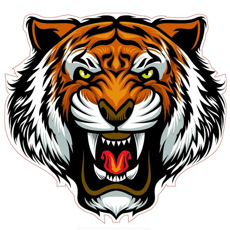 

Waterproof cover scratch evil tiger car stickers decorative vehicles with creative sunscreen diesel car PVC stickers 15cm * 16cm