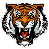 waterproof cover scratch evil tiger car stickers decorative vehicles with creative sunscreen diesel car pvc stickers 15cm 16cm