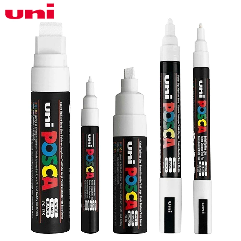 5 шт./компл. UNI Posca Красящие ручки смешанные Mark 5 размеров каждого с 1 ручка PC-1M/3m/5 M/8 K/17 K Краски ing POP рекламный плакат ручка
