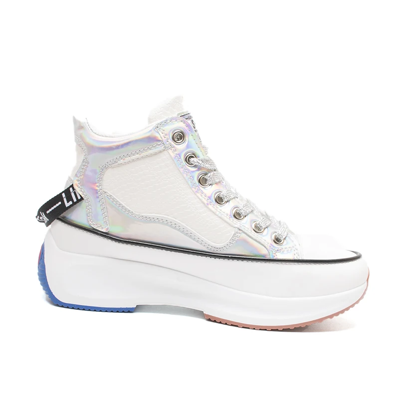 Fujin/Женская обувь на платформе Сезон весна-осень 2020 Модная блестящая дышащая