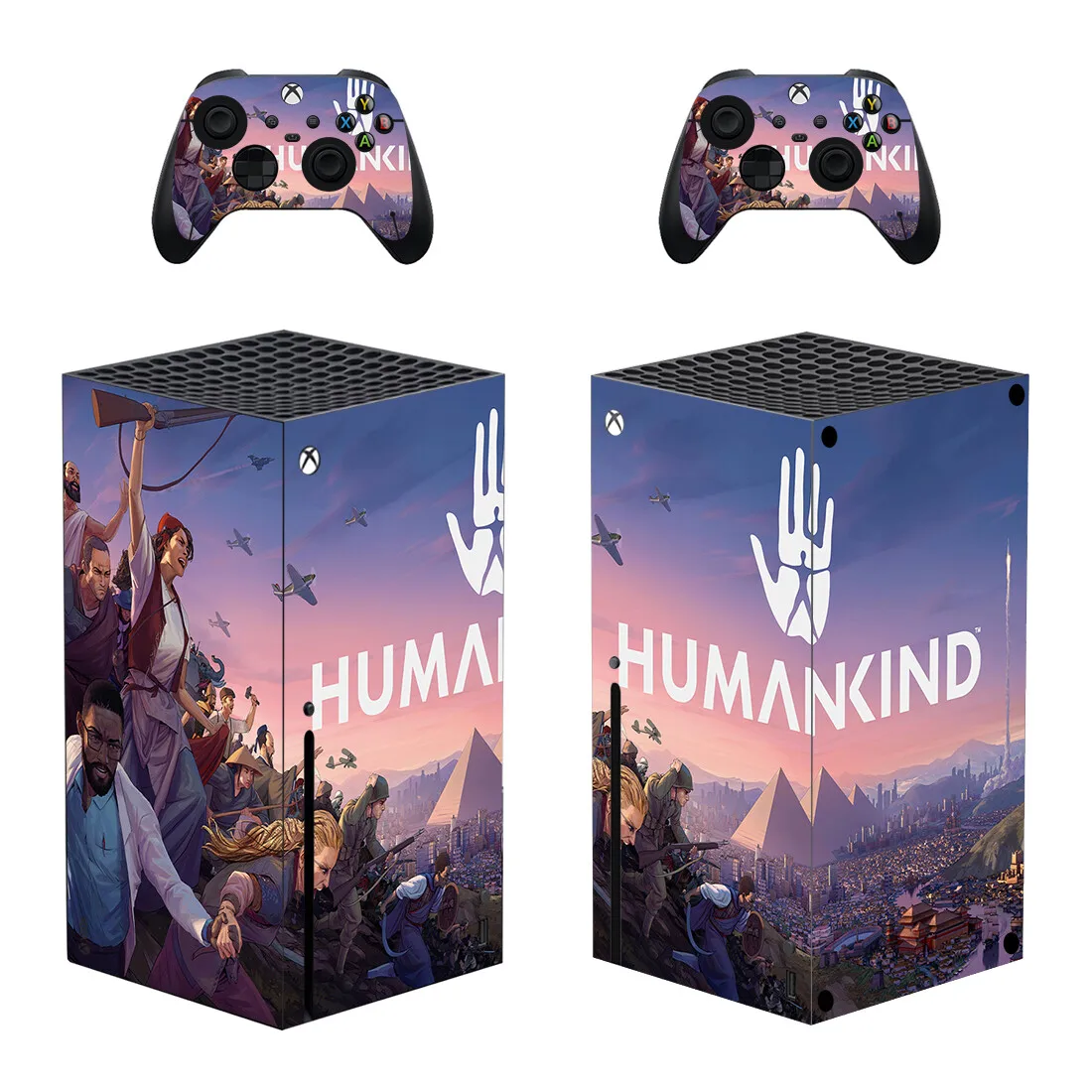 

Наклейка Du Shen Style Xbox Series X для консоли и 2 контроллеров, наклейка виниловая Защитная скинов, стиль 1