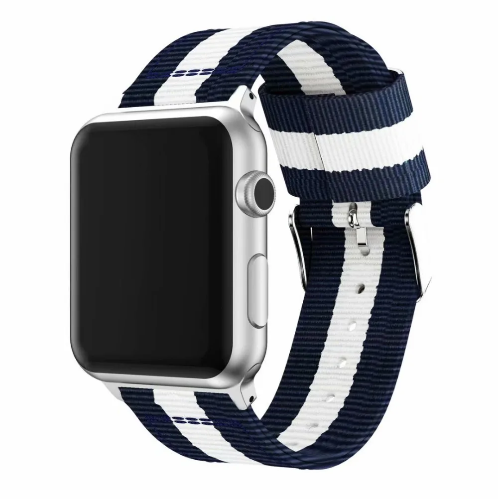 Ремешок нейлоновый Плетеный для iWatch Series 7 6 5 4 3 2 1 41 мм 45 спортивный браслет Apple Watch