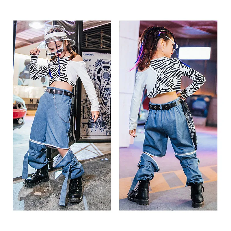 

2021 New Hip Hop Dance Wear For Kids Jazz Dance Clothes Dancer Outfit Teenage Girls Clothing Kpop Outfit Cheerleader Costume