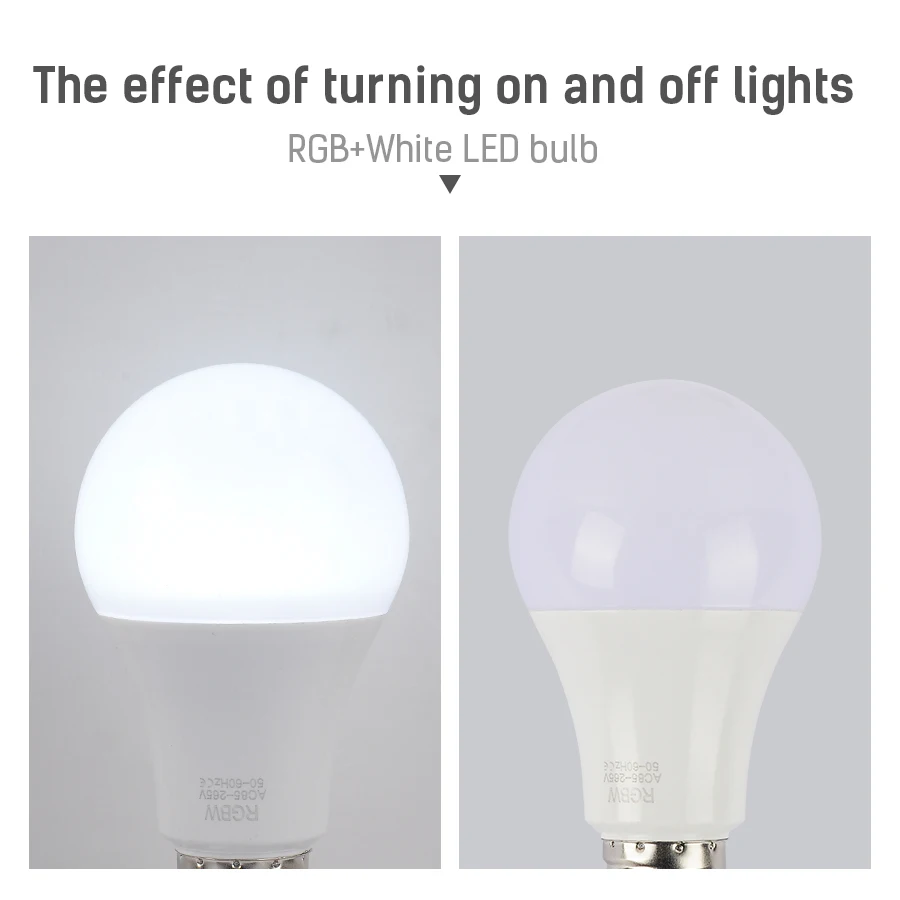 

RGB White LED Bulb Lightings Remote Control Smart Led Bulb RGBW Colorchange E27 LED BULB AC85-265V 10W PC Alumium LED Round Bulb