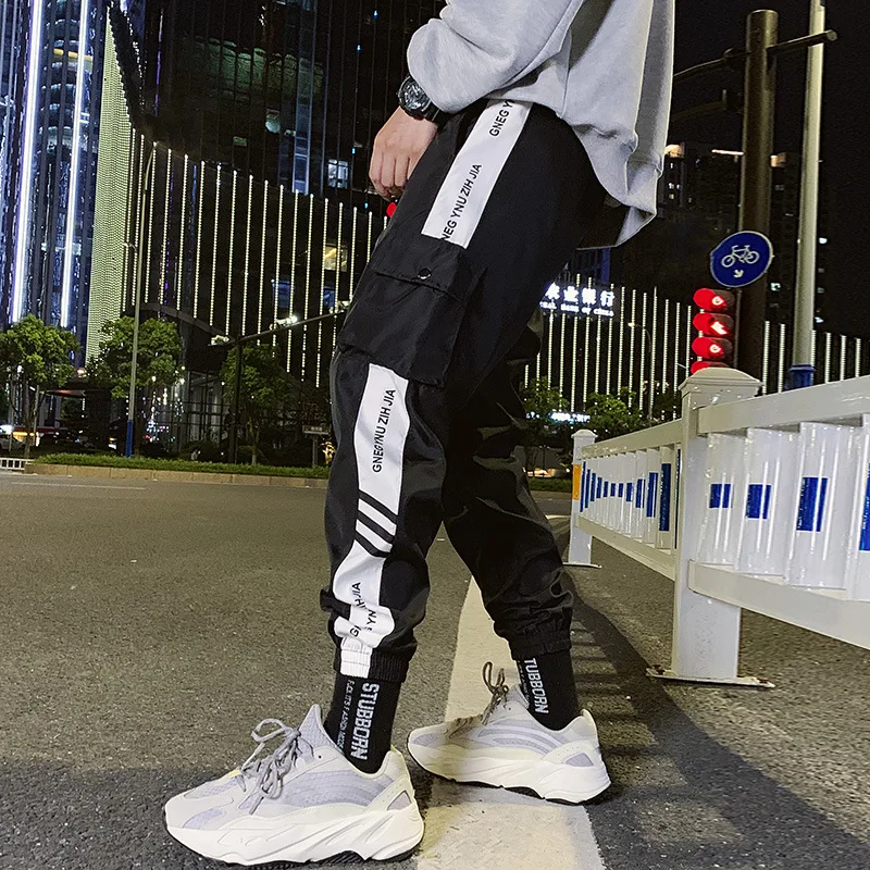 Зимние Повседневные брюки для бега в стиле хип хоп мужские бархатные штаны