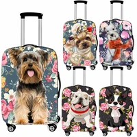 cute dog yorkshire terrier french bulldog luggage cover women suitcase protective covers anti dust travel trolley case cover