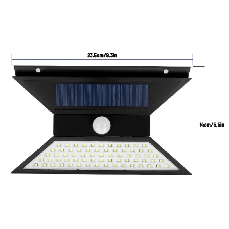 

667A Solar 67 LED Human Body Induction Wall Mount Lamp Foldable Courtyard Wall Light Home Garage Fixture Night Lamp Wall