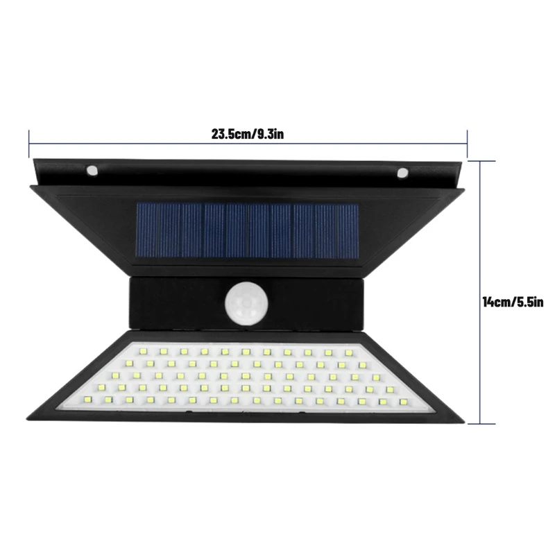 

667A Солнечный 67 светодиодный индукционный настенный светильник с человеческим телом, складной настенный светильник для двора, дома, гаража, ...