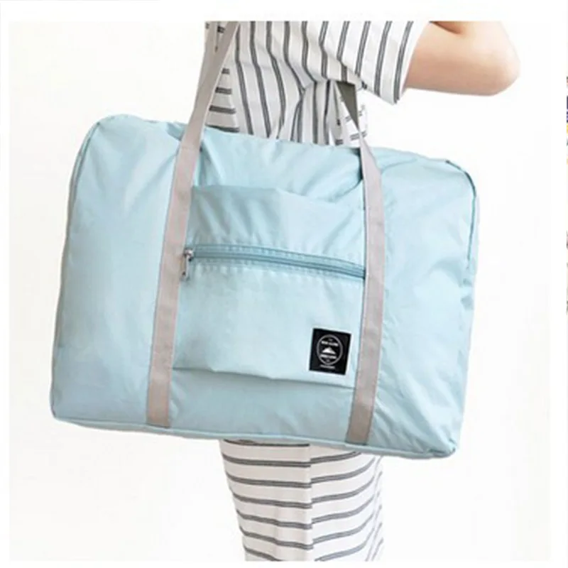 Однотонная складная сумка для путешествий самолета многофункциональная покупок