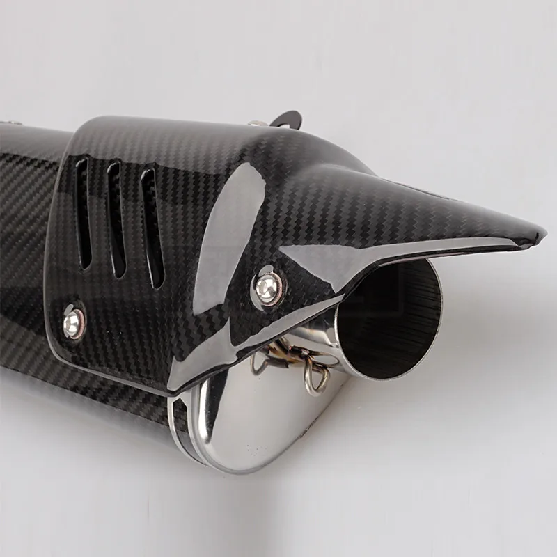 R3 мотоциклетная выхлопная труба из углеродного волокна с тепловым экраном