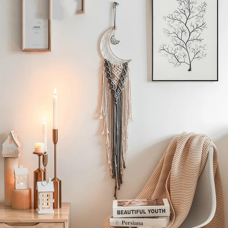 Европа гобелены ручной работы подвеска в виде Луны из 100% хлопка креативный