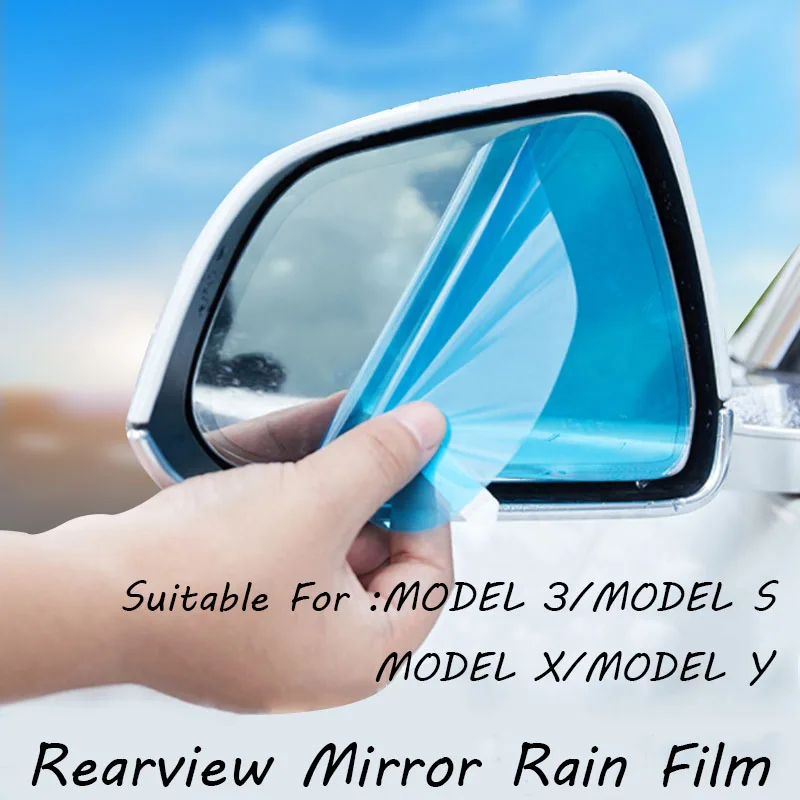

2 шт./компл. подходит для зеркала заднего вида Tesla ModelX/Model3/ModelY/S, непромокаемая противотуманная пленка, полноэкранные автомобильные аксессуар...