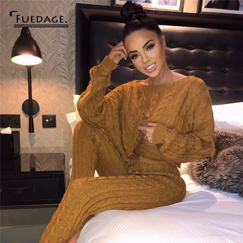 Женский трикотажный комбинезон Fuedage однотонный в полоску с длинным рукавом на