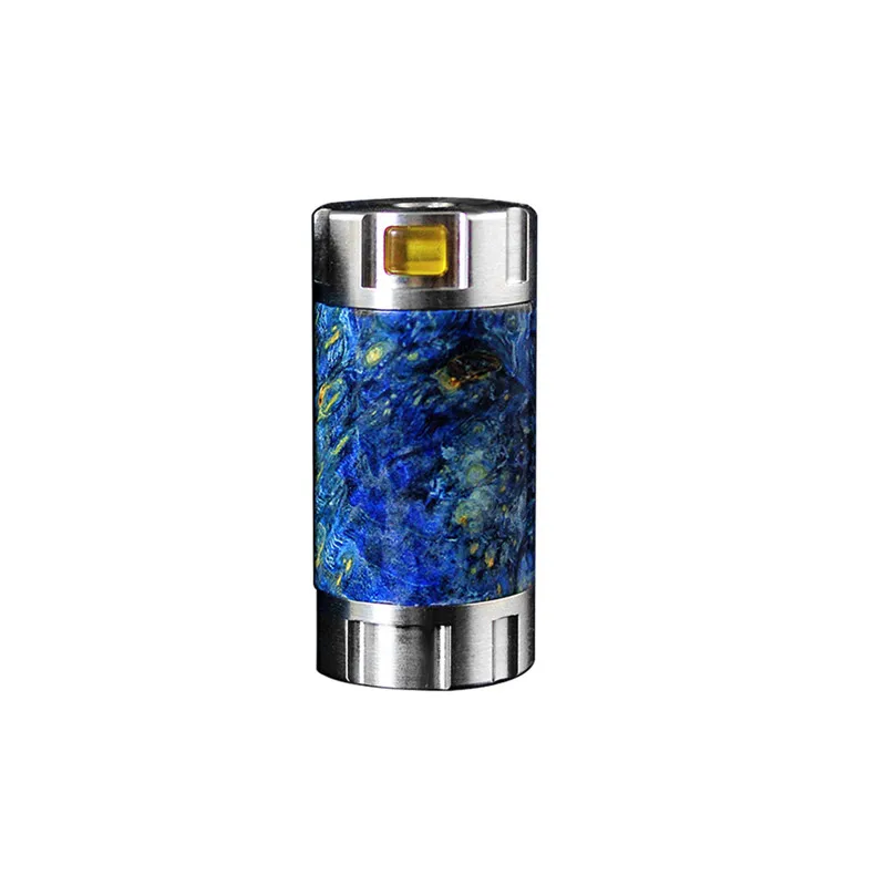 SS-Blue Электронные сигареты Ultroner Mini Stick 18350 мех мод 24 мм Диаметр питание от одного 18350 стабилизированного дерева Vape испаритель - Цвет: SS-Blue