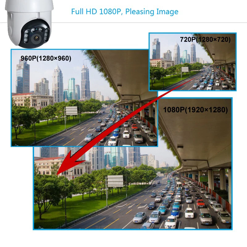 Wouwon, водонепроницаемая уличная ip-камера 1080 P, WiFi камера, PZT, купольная камера видеонаблюдения, сигнализация, изображение iCSee XMEye app