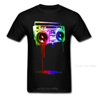Мужская футболка в стиле хип-хоп, с рисунком радуги