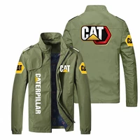 new mens autumn and winter jacket casual stand collar logo mens coat fine print mens large