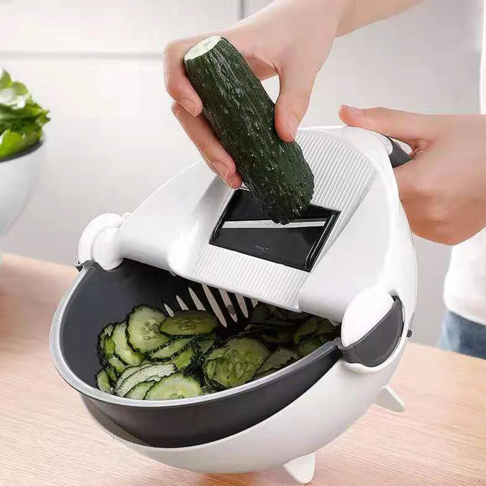 Ручная овощерезка многофункциональная с дренажной корзиной кухонный овощерезка для фруктов Овощечистка, терка, резка