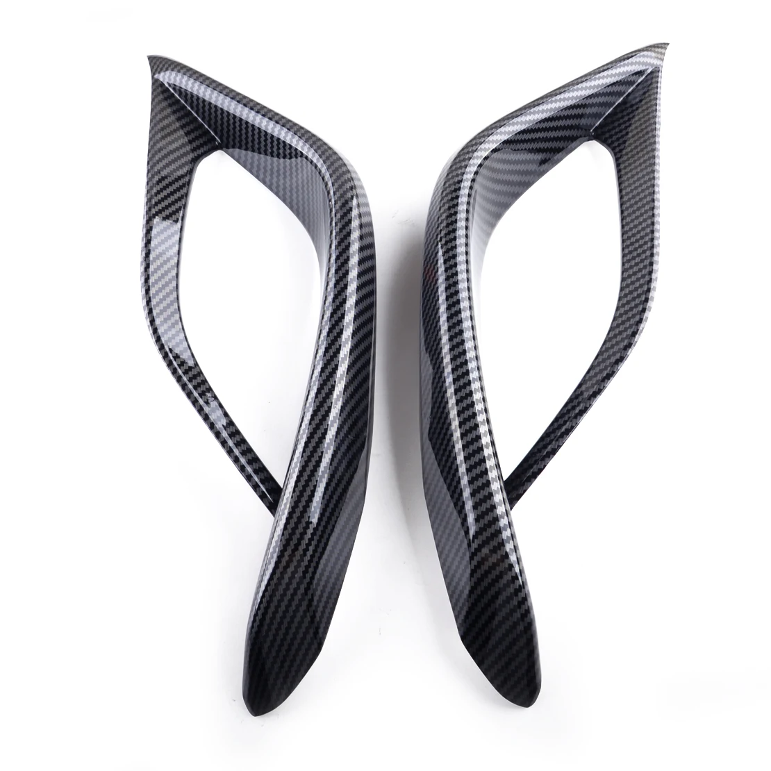 

1 Pair Car Rear Left & Right Bumper Fog Light Lamp Covers Trims Carbon Fiber Style ABS Fit for Toyota Highlander 2020 2021 2022