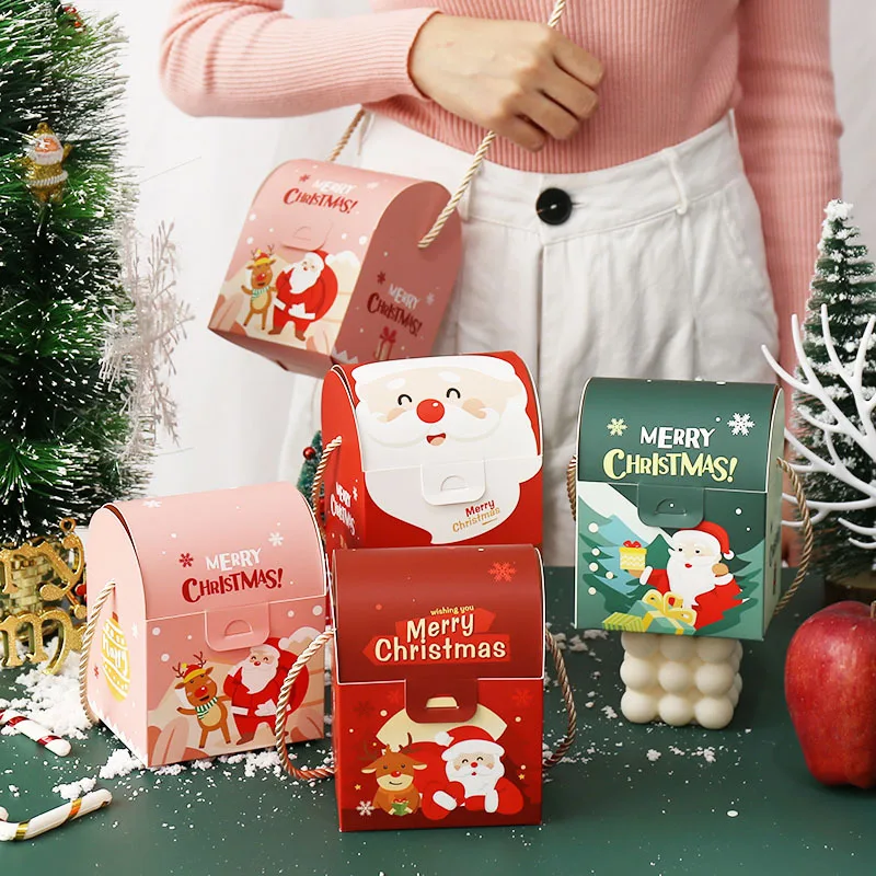 

Рождественская бумага, конфеты с рисунком Санта-Клауса, рождественские подарки, новогодние подарки, Рождественская упаковочная сумка с ябл...