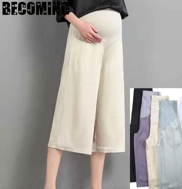 Брюки и капри для беременных летние брюки Большие размеры свободные