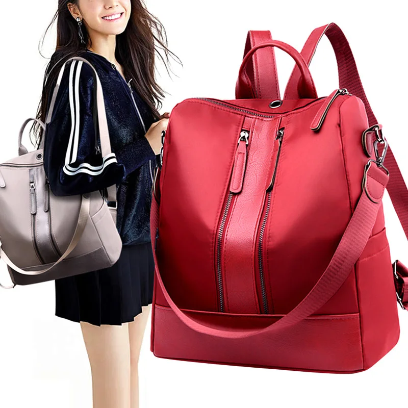 Рюкзак с разъемом для наушников однотонный многофункциональный женский рюкзак в