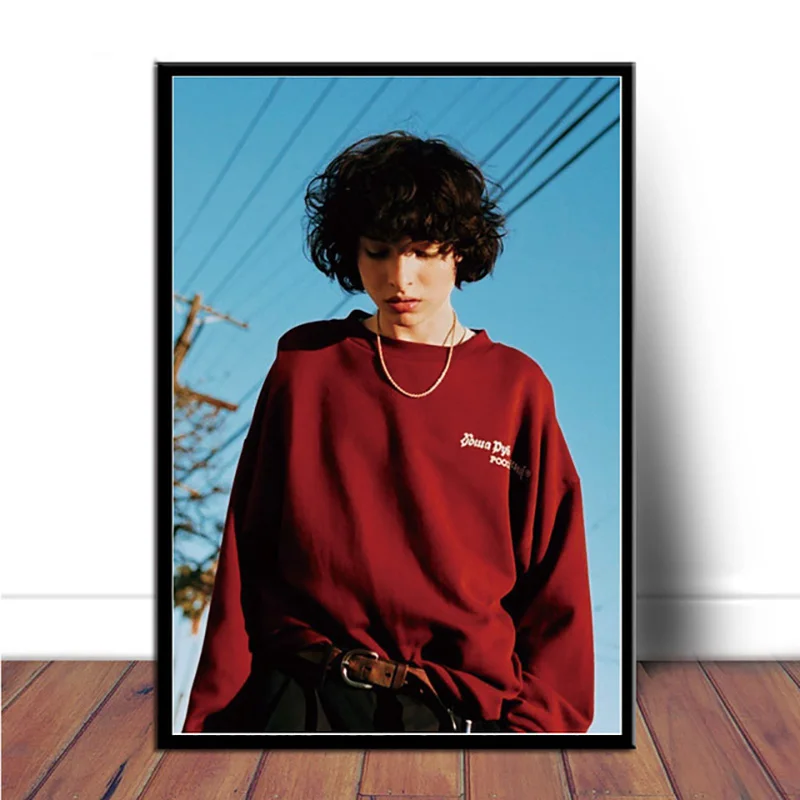 

Wall Art Home Decoration Canvas Painting Nordic Modern Finn Wolfhard Picture Hd Print Figure Modular Singer Poster For Boy Room