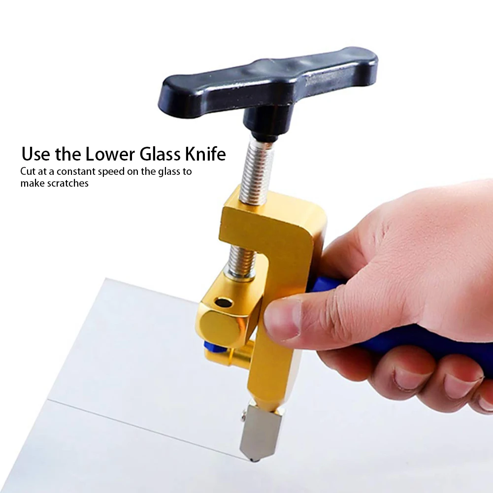 

2 in 1 Ceramic Glass Tile Cutter with Knife Wheel Diamond Roller Glass Cutter Cutting Machine Opener Breaker Tools Hand Tools