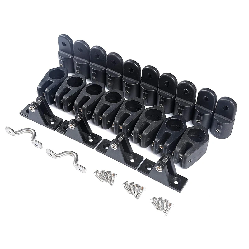 

24Pcs/Set Universal Nylon Marine Boat Canopy Cover Bimini Top Deck Hinge Jaw Slide Eye End Fitting Hardware DIY Tool