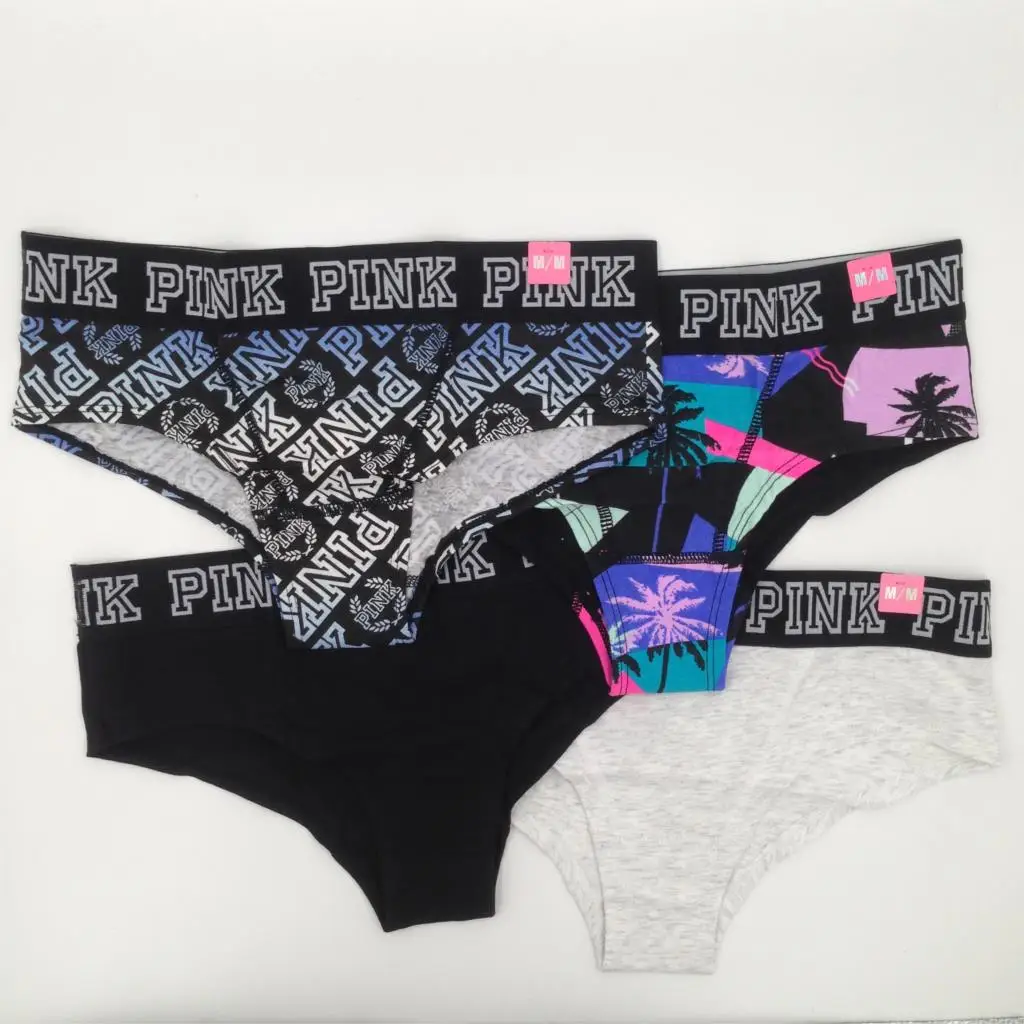 Чистый цвет алфавитный хлопок спортивный комфорт дамское нижнее белье со