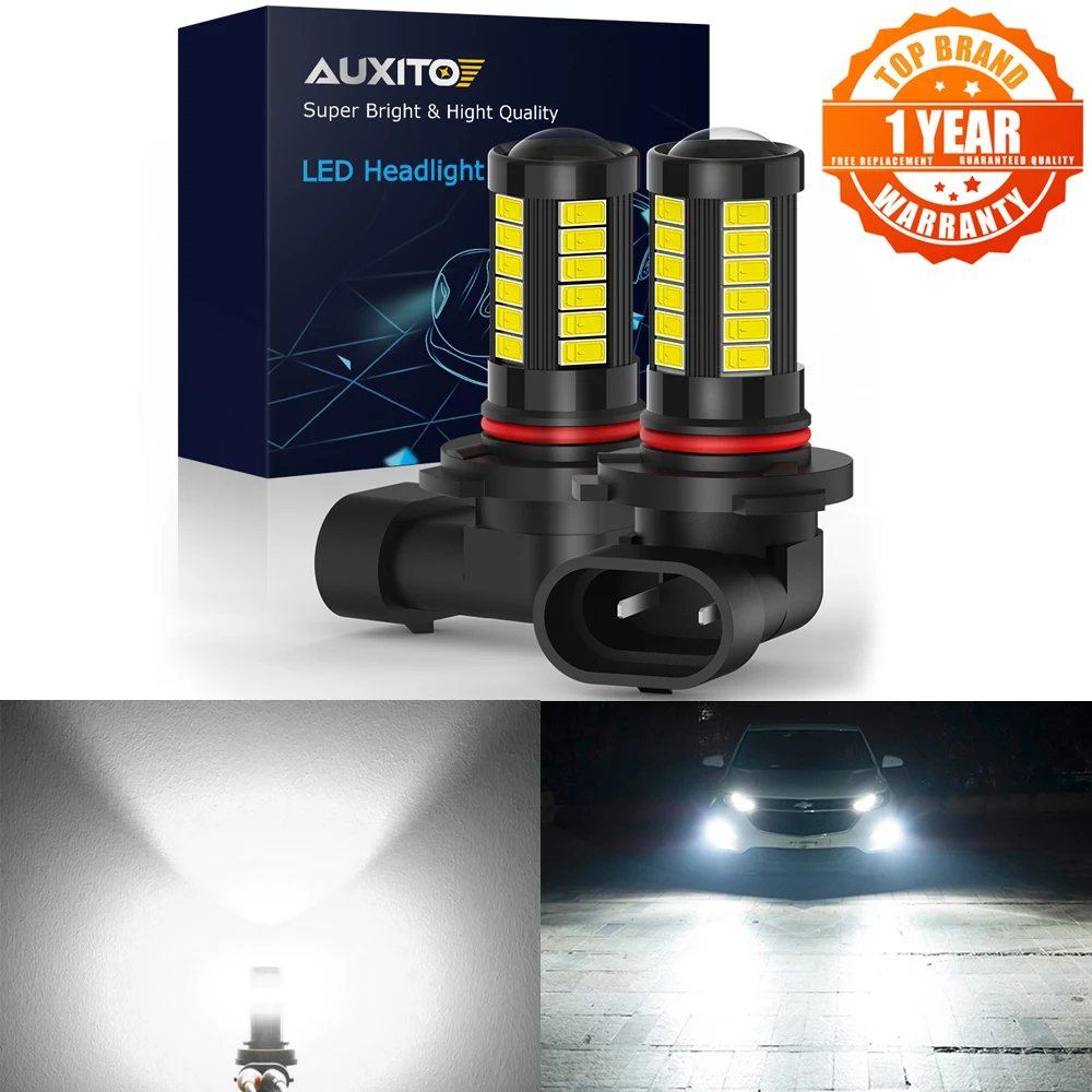 Автомобильные светодиодсветодиодный Противотуманные фары AUXITO 2 шт. 9006 лм H11 H8 H10 HB4