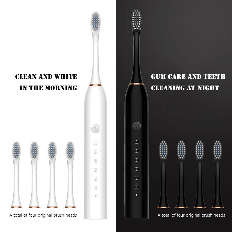 

Acoustic Wave Electric Toothbrush Sonic Tooth Brush Ultrasonic Brush Teeth Whitening Teethbrush Children's & Adults Toothbrushs