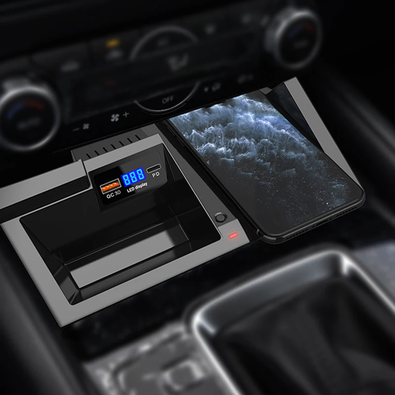 Автомобильное беспроводное зарядное устройство QC3.0 Quickcharge USB Type-C Plug &amp Play