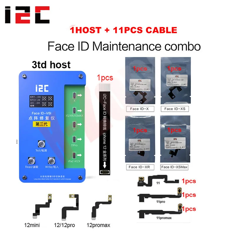 

i2C Face ID Dot-matrix Repair Tool Lattice Detection Tester For iPhone 12 11 pro max X XS iPad A12 Face ID Read Write Programmer