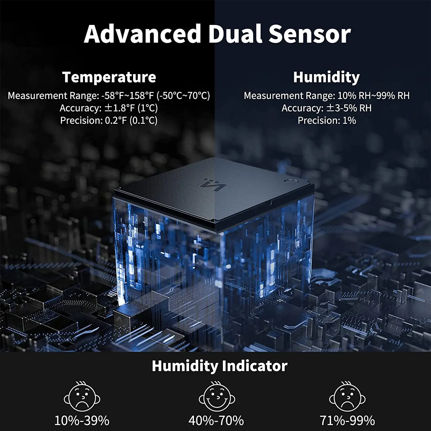 Цифровой ЖК-дисплей удобный датчик температуры измеритель влажности термометр