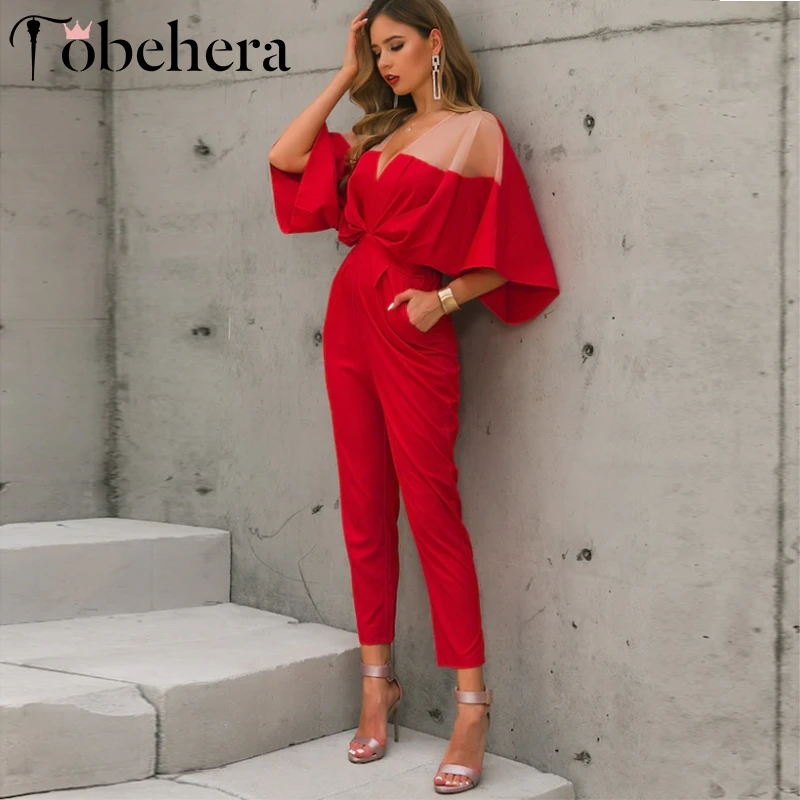 Glamaker плиссированный прозрачный лоскутный длинный комбинезон женский летний