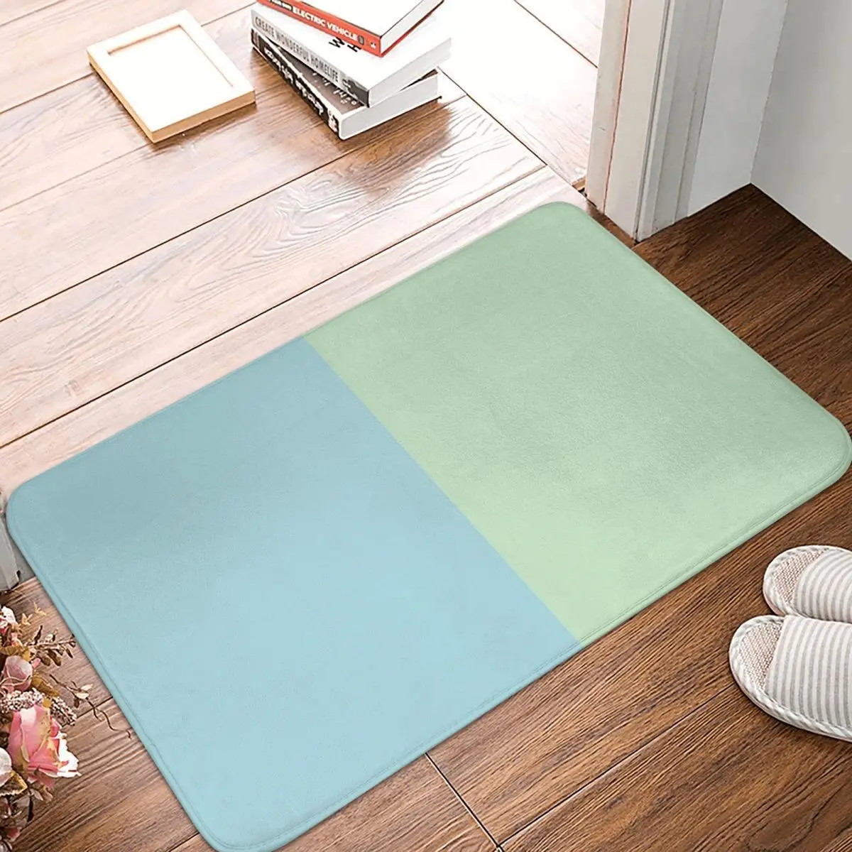 

Blue And Green Polyester Doormat Rug carpet Mat Footpad Anti-slip WashableEntrance Kitchen Bedroom balcony Cartoon
