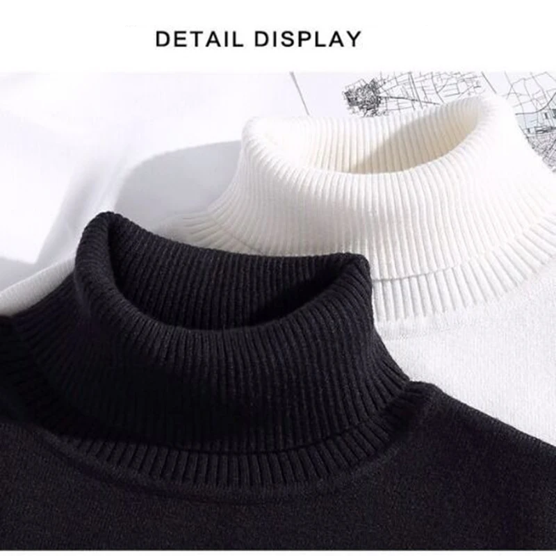 

Men's Turtleneck Sweater Brand Top Technology Diamond Animal Pattern British Design Sweatshirt Loose Pullover Warmth