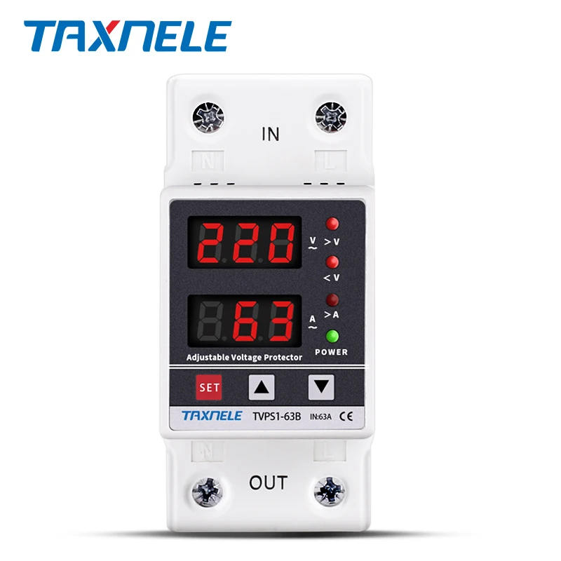 40A 63A 230V din рейку Регулируемая Накладные наушники Напряжение и под защитное
