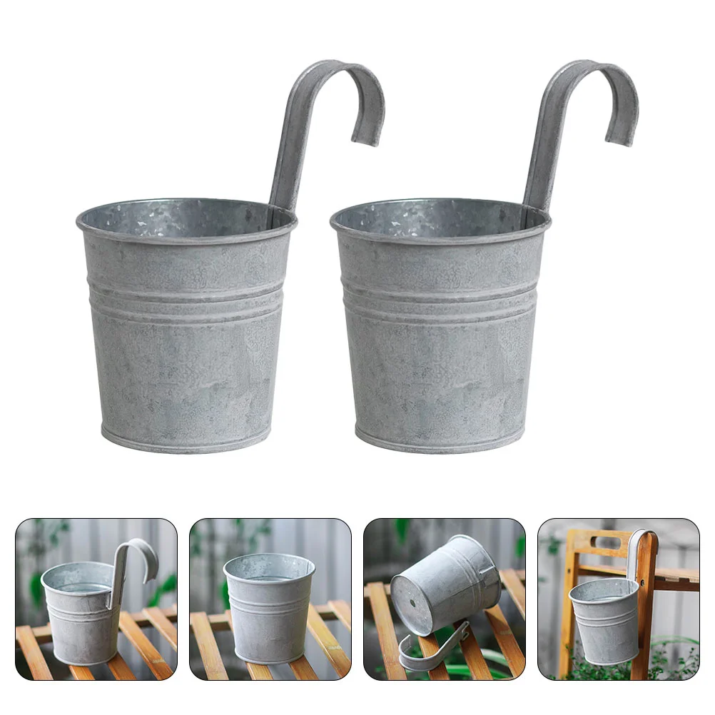 

2 шт., металлические цветочные горшки