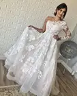 Романтическое свадебное платье на одно плечо, модель 2020 года, свадебные платья, платье для Саудовской, Арабской свадьбы со шлейфом