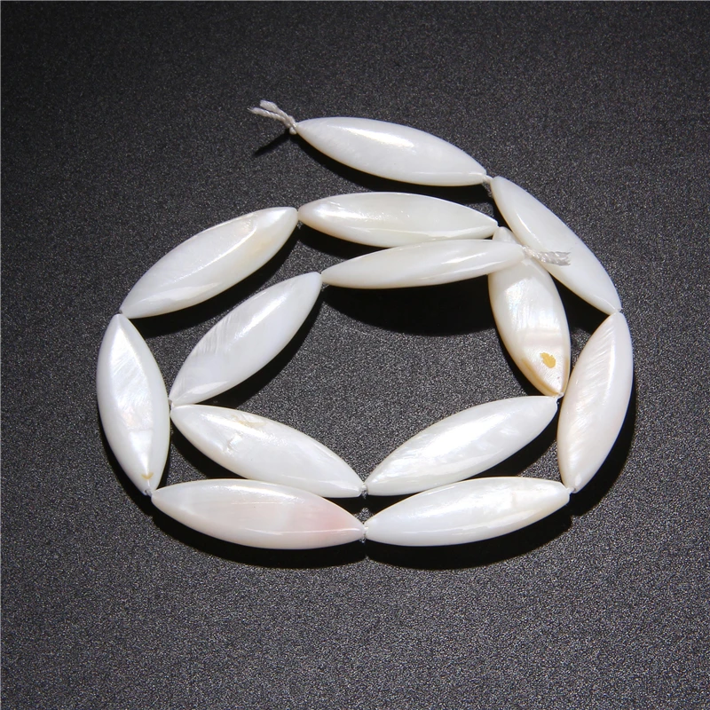 Монета овальные бусины из натуральных раковин плоская белая оболочка жемчуга